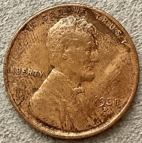 1931-D  Lincoln Wheat Cent - [VF] Very Fine Detail with Problems ~ B624