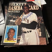 Beckett Baseball Card Monthly July 1987 Willie Mays Facimile Auto Giants HOF