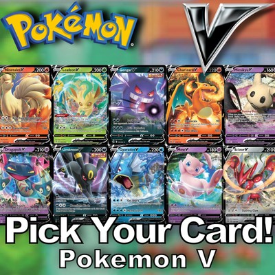 how rare is a pokemon v card Pokemon V: PICK YOUR CARD! SWSH Era Holo V Rare NM Huge Selection