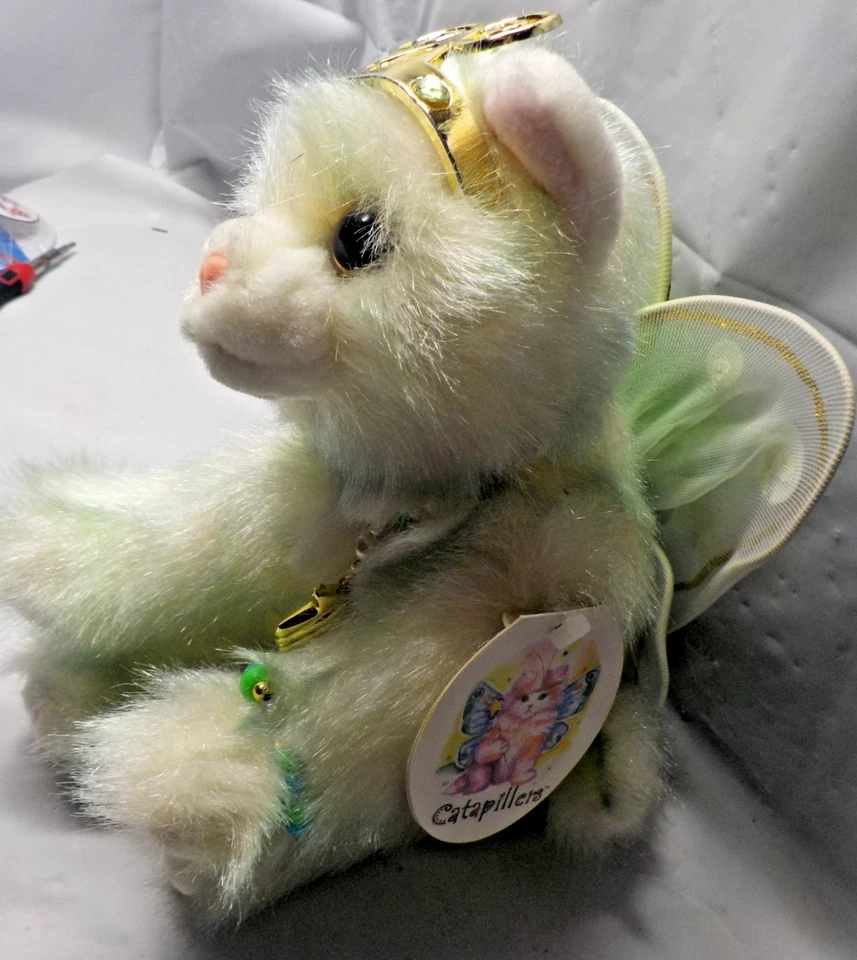 AURORA CATAPILLERS PLUSH LIGHT GREEN CAT "MARINA" CROWN & JEWELS WINGS with tag - Image 4 of 4