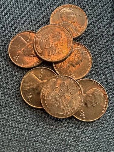 1954- S Lincoln Cent - AU+  Wheat Back ! Nice RD/BN