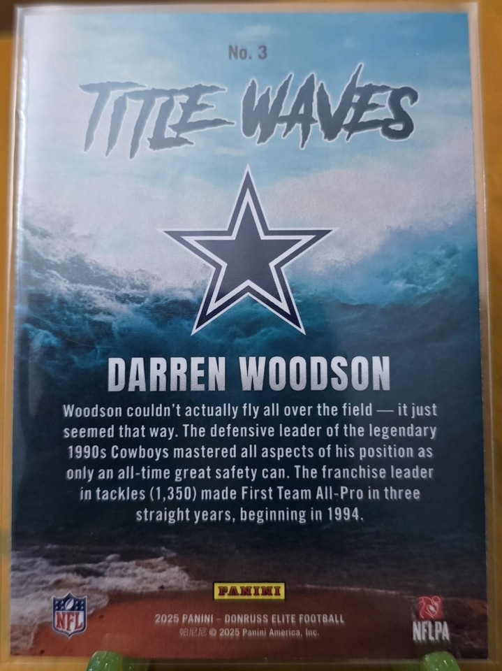 Darren Woodson Title Waves 2025 Panini Donruss Elite Football #3 Dallas ...
