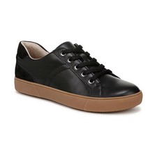 Women's Naturalizer Morrison Lace Up Sneakers Black Leather/Gum Sole