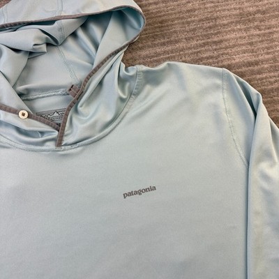 Patagonia Hoodie Mens XL Blue UPF Fishing Sweatshirt Tropic