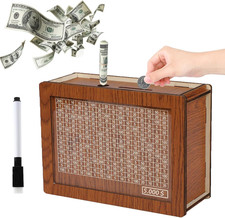Cash Vault Wooden Savings Box,Target Money Tracker,Adult Coin Bank