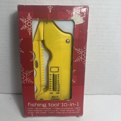 Multi Fishing Tool Plastic Case Stainless Steel 10 in 1 Tool New In Box