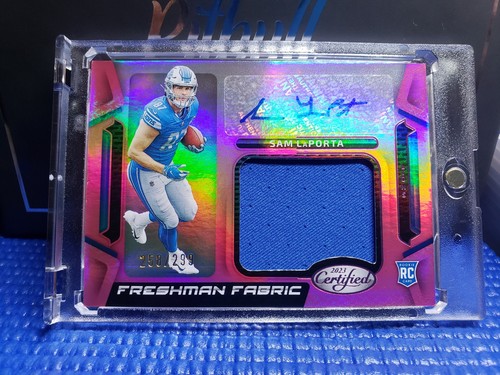 SAM LAPORTA RPA /199 2023 PANINI CERTIFIED FRESHMAN FABRIC ROOKIE PATCH AUTO RC