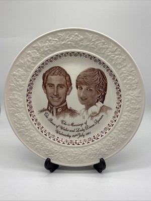 Prince Charles And Lady Diana Ironstone Tableware Royal Wedding Comm Plate