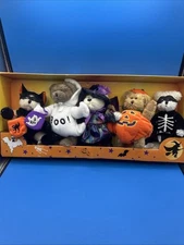 Vintage Hugfun Intl Plush Halloween  Bears 9" Tall Stuffed Animals Lot Of 5