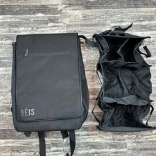 BEIS 2 Piece The Hanging Backpack in Black Weekend Travel Laptop Organizer Bag