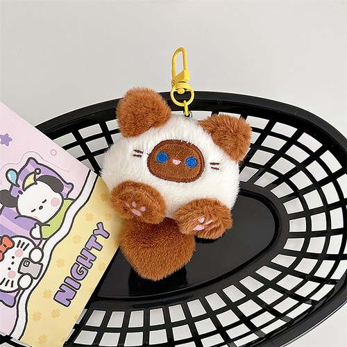 Squeak Long Tailed Cat Plush Keychain Cute Soft Stuffed Cat Keyring Bag Ornam-wa - Picture 16 of 20
