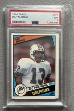 1984 TOPPS #123 DAN MARINO Rookie Card PSA 7 Miami Dolphins Hall of Fame