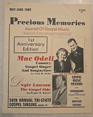 Precious Memories Journal Of Gospel Music Vol. 2 No. 1 May/June  1989 Good