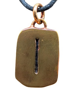Ketten Anhänger Bronze Futhark Alphabet Runen Rune alle Buchstaben ABC