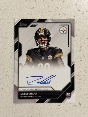 Drew Allar 2026 TOPPS FLAGSHIP FIRST SIGNATURES ON CARD RC AUTO #FFS-DA STEELERS