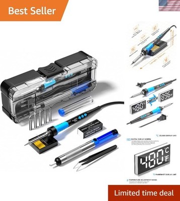LCD Digital Soldering Gun, 90W Efficient Kit for Electrical Repair & DIY Tasks