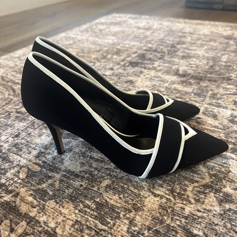 Новый женщин Белый дом черный рынок Hayden черная замша 3» каблуки размер 8,5 - Изображение 2 из 4