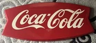 Vintage Coca Cola Metal Fishtail Sign - 26” x 12.5” Amazing Condition SEE PICS