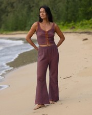 Billabong Hot Tides Womens Knit Pants Sedona Medium NWT