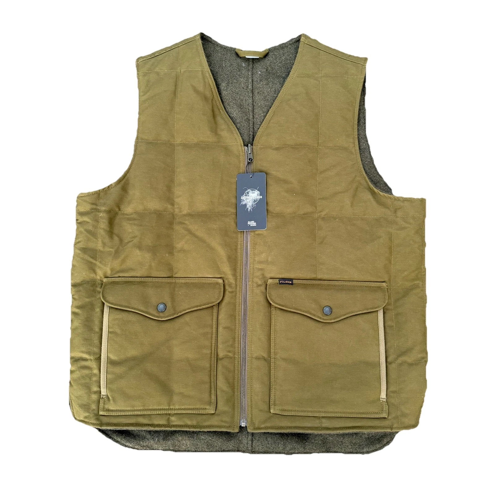 FILSON BUCKLAND DOWN VEST FOREST GREEN SIZE L Large NWT
