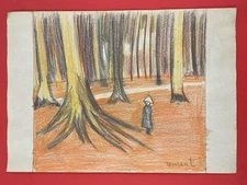 Vincent van Gogh Drawing on paper (Handmade) signed and stamped