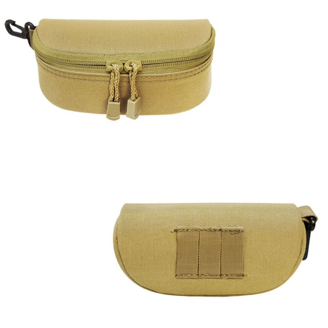 Molle Tactical Sunglasses Case Cover Holder Glasses Storage CasingTAN