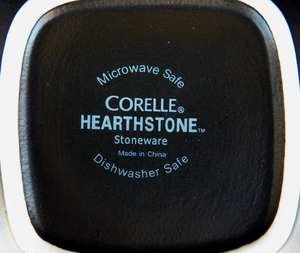 CORELLE HEARTHSTONE ROYAL WHITE SQUARE SALAD PLATE 8 3/4" - Image 2 of 2