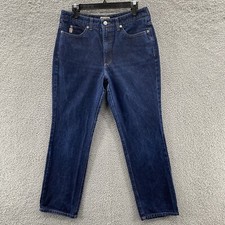VINTAGE Guess Jeans Mens 32x29 Relaxed Tapered Blue Dark Wash Y2K 90s Made USA