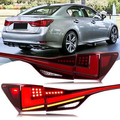 レクサスgs後期 テールライトセット 2012-2020 Lexus GS350 GS200t GSF LED Tail Lights Sequential