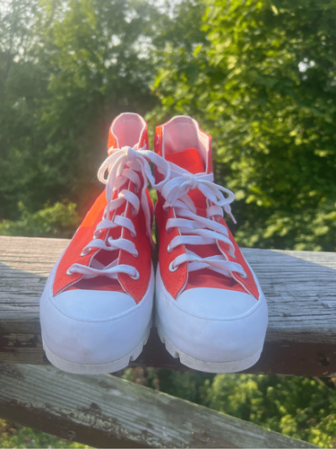 Converse Chuck Taylor All Star High Lugged Naranja Amapola Brillante Mujer Talla 8 - Imagen 7 de 8