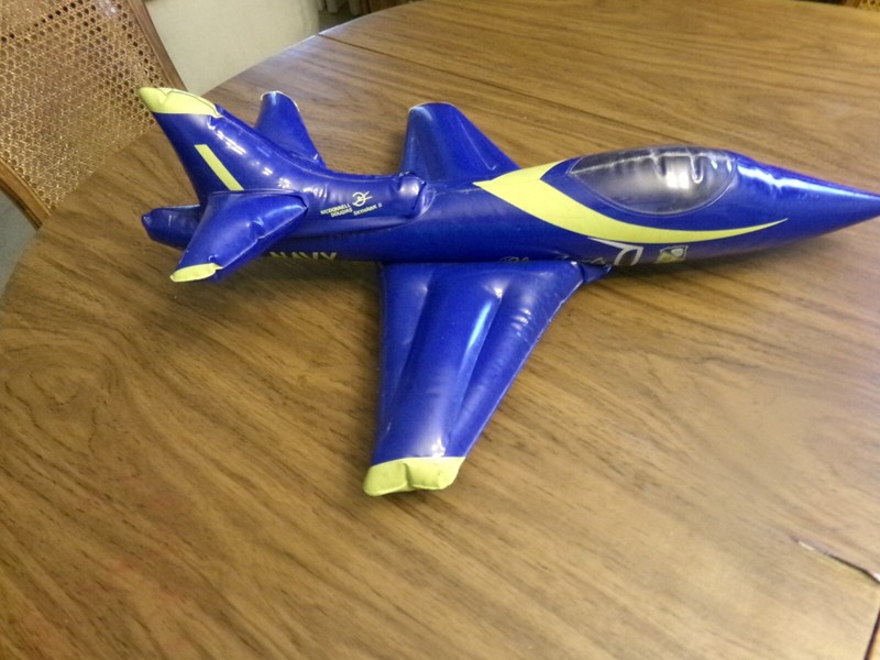 Vintage  23  in. Long U.S. Navy Blue Angels Sky Hawk II Inflatable Fighter Jet