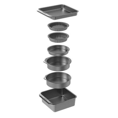 MasterClass Smart Space Stacking siebenteiliges Antihaft-Backgeschirr-Set