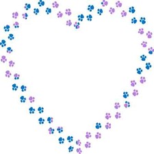 30 Custom Nordic Paws Valentine Heart Personalized Address Labels