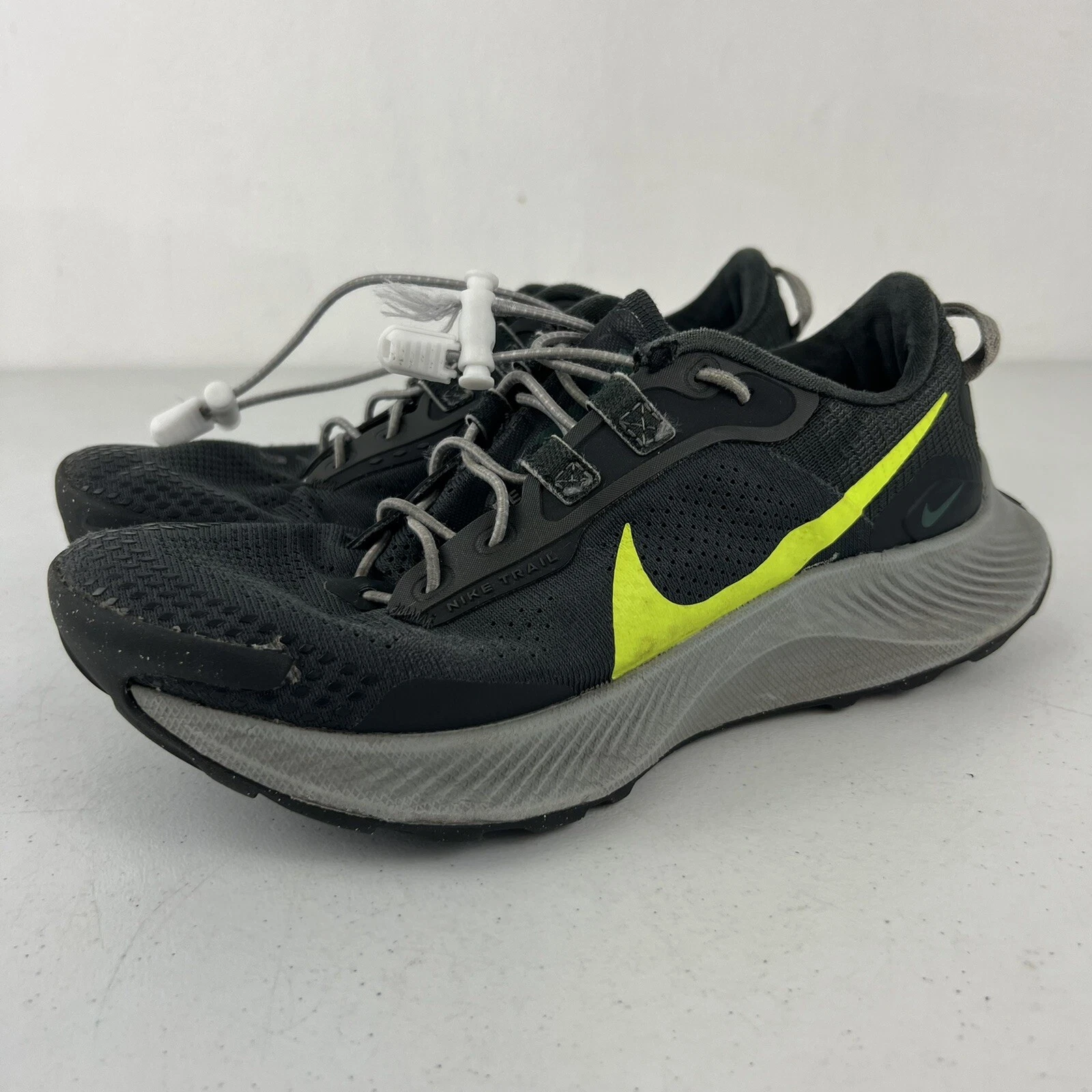 Men's Nike Pegasus Trail 3 Running Shoes Dark Grey, Volt DA8697 002 Size 6.5