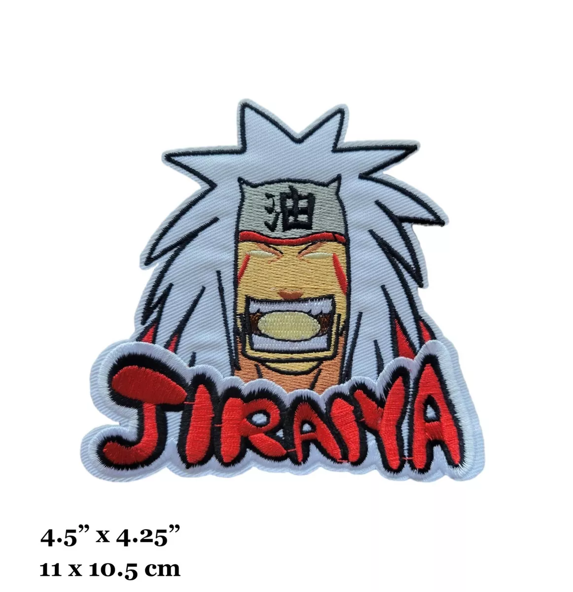 Naruto Anime Series Jiraiya Character Face And Name Embroidered Iron On  Patch