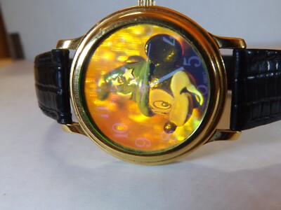 Disney Mens Vintage Mickey Mouse Watch (Fantasma)-3-D Mickey Face Hologram - New