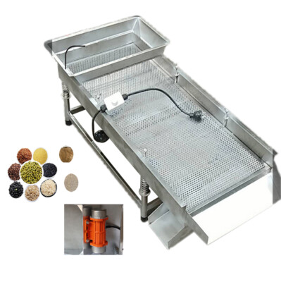 Updated 110V Linear Vibrating Screen 3mm Hole Size Shaker Floor-type Industrial 
