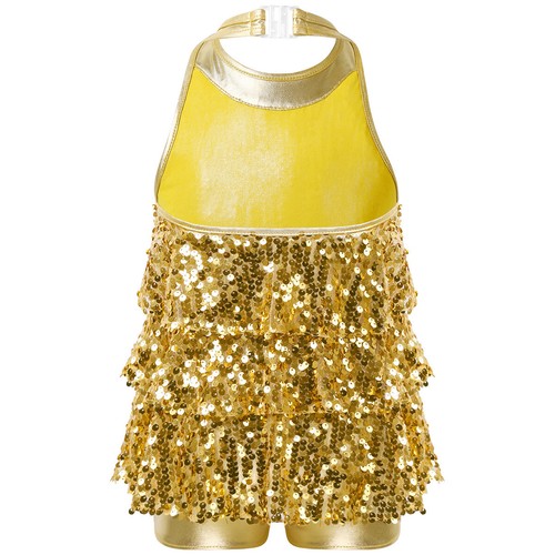 Kids Girls Sequins Dance Dress Sparkle Unitards Jazz Hip Hop Leotard Costumes - Picture 67 of 170