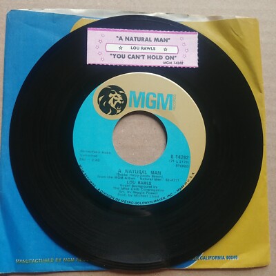 LOU RAWLS A Natural Man/You Can't Hold On 45 7'' R&B SOUL Record Vinyl Records