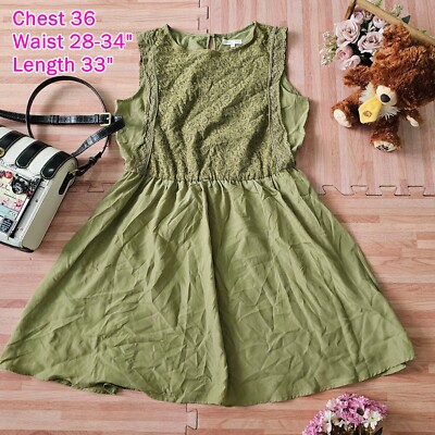 Earth Music Women Floral Lace Dress Matcha Green Sleeveless Button-Up Mori girl | eBay Earth Music Women Floral Lace Dress Matcha Green Sleeveless Button-Up Mori girl | eBay