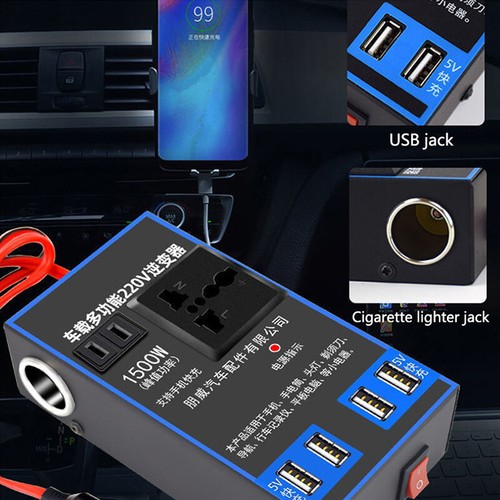 1500W Car Power Inverter 12V 24V To 220V Car Mobile Phone USB Charging Socket - Picture 8 of 8