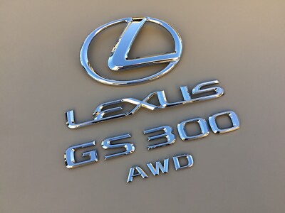 2006-2011 Lexus GS300 AWD Trunk Emblem Logo Letter Number Badge Set OEM