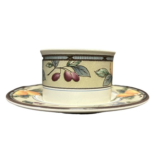 Mikasa talla jardín taza y platillo juego horno seguro para lavavajillas estampado de fruta - Imagen 2 de 14