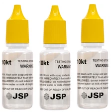 THREE (3) NEW FRESH JSP 10K GOLD ACID TESTING SOLUTION JEWELRY TEST TESTER