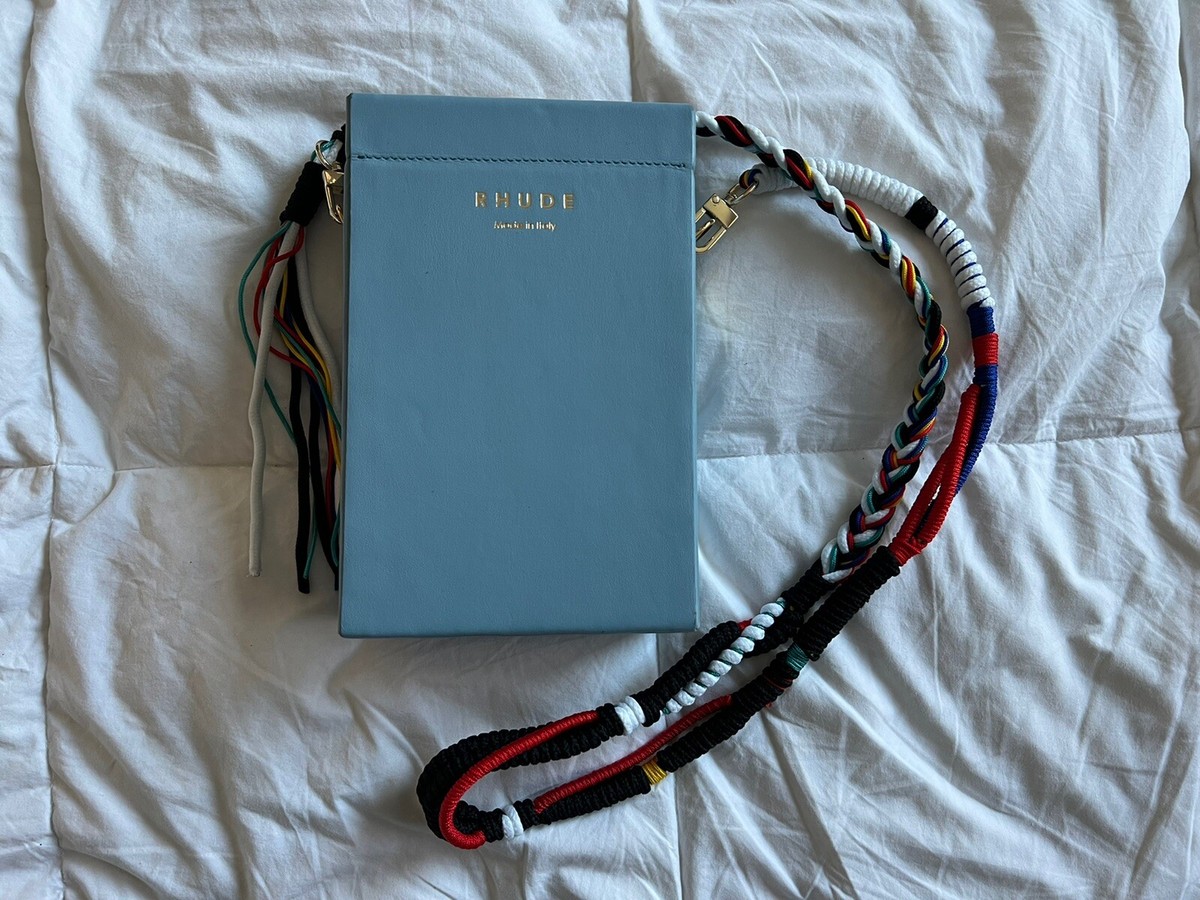 rhude cigarette bag Rhude Fumar Mal Cigarette Large Crossbody Shoulder Bag Blue Runway  Streetwear