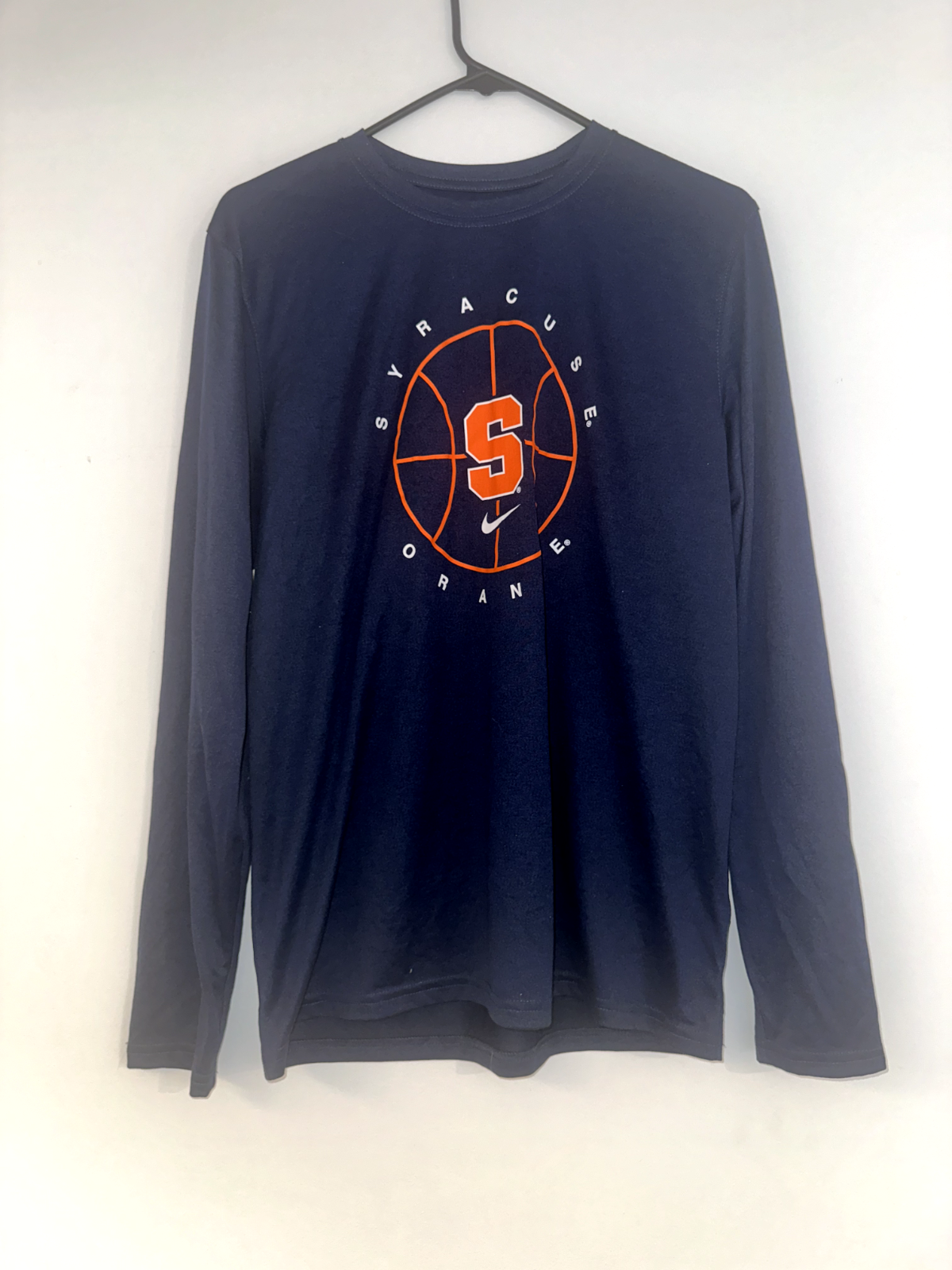 Nike Dri-Fit Syracuse Orangemen Basketball Long Sleeve Shirt Size Medium