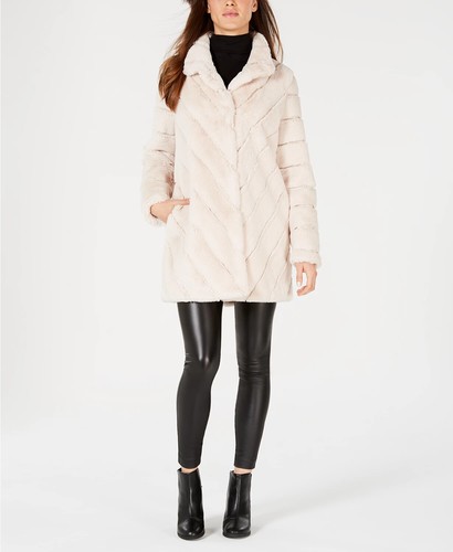 calvin klein faux fur coats & jackets