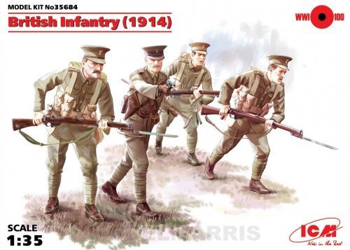 ICM 35684 1/35 British Infantry (1914), (4 figures)