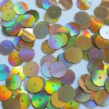 Sequin Octagon 1/2" Gold Lazersheen Reflective Metallic. Made in USA