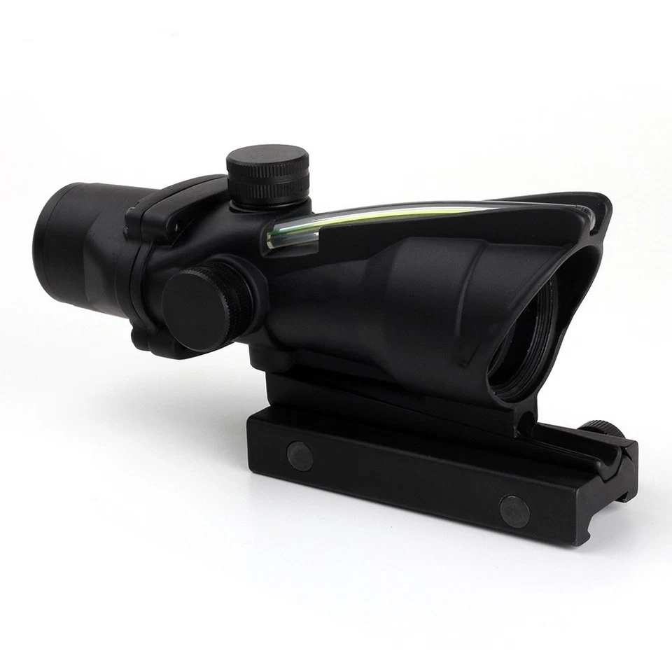 4X32 ACOG Fiber Green Illuminated Etched Reticle Rifle Scope w/20mm Rail Mount - Image 4 of 4